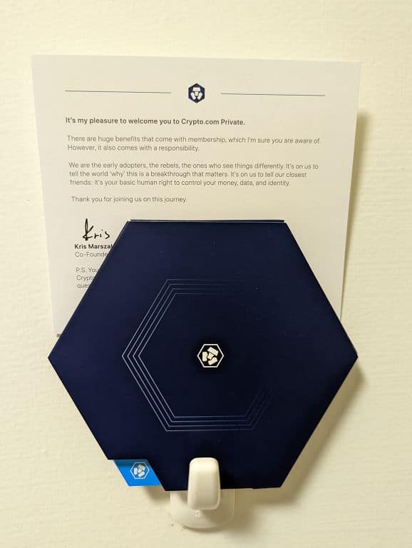 cryptocom welcome card